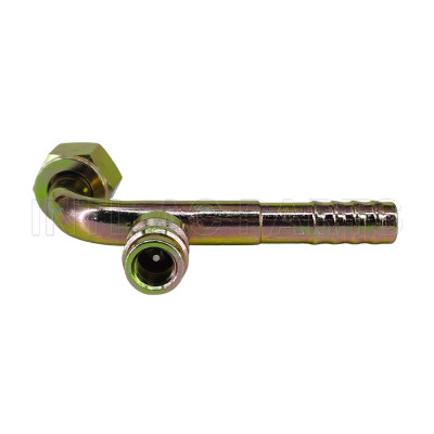 #8 90°O-Ring Hose Fitting Iron Joint With R134A High & Low Pressure Valve
