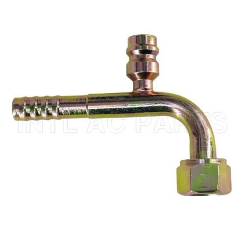 #8 90°O-Ring Hose Fitting Iron Joint With R134A High & Low Pressure Valve