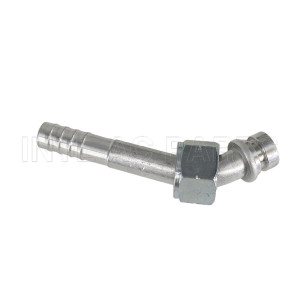 INTL-HF5008 #10 R134a 45°Aluminum barb female O-ring R134A Fitting