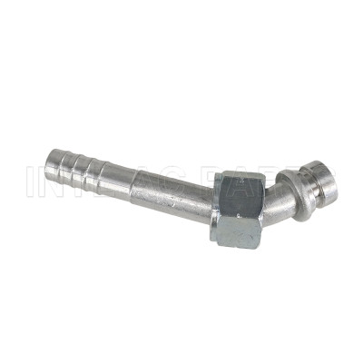 INTL-HF5008 #10 R134a 45°Aluminum barb female O-ring R134A Fitting