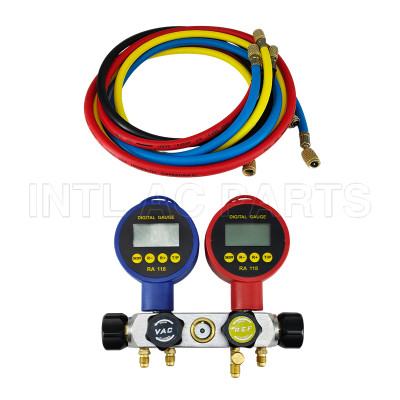 MANIFOLD WITH DIGITAL GAUGES Digital Manifold gauge 4-Port with Micron Gauge