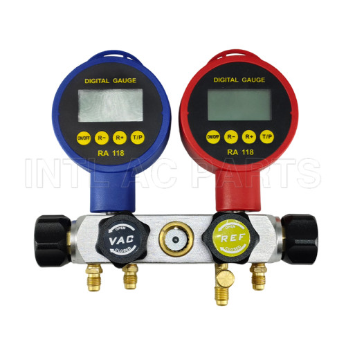 MANIFOLD WITH DIGITAL GAUGES Digital Manifold gauge 4-Port with Micron Gauge