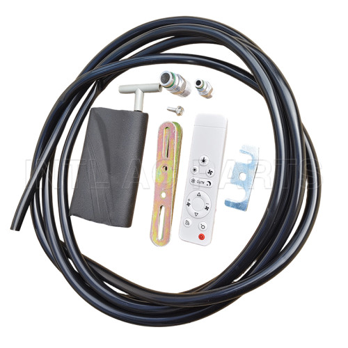 BEU-229 Single cooling LHD OR 12V Aluminium valve Evaporator Unit With remote control 8 holes Fuel compressor