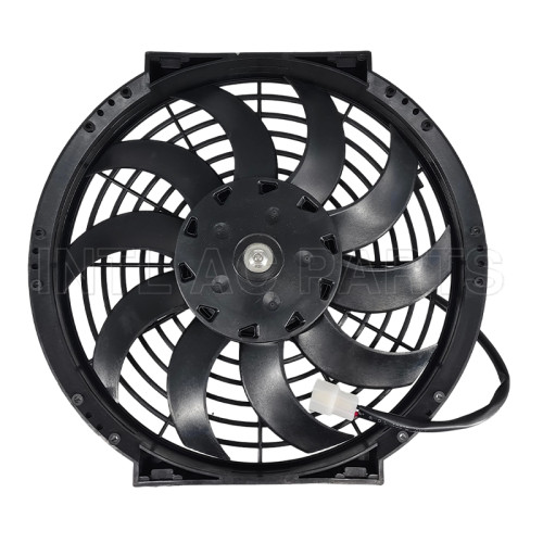 10 inch 24V 120W squre frame with 8 crooked blade condenser fan
