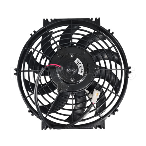 10 inch 24V 120W squre frame with 8 crooked blade condenser fan