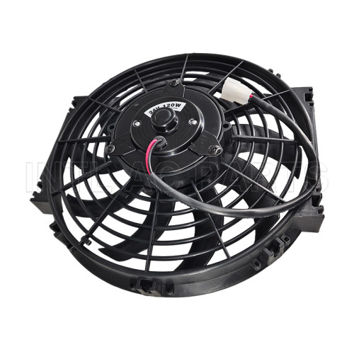 10 inch 24V 120W squre frame with 8 crooked blade condenser fan