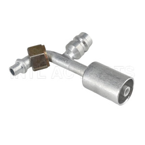 #6 90°O-RING connector AI joint with AI jacket R134a high & low pressure valve
