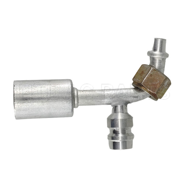 #6 90°O-RING connector AI joint with AI jacket R134a high & low pressure valve