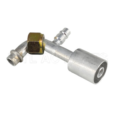 #10 90° O-RING hose fitting quick joint Al joint with Al jacket R134 valve FOR A20-1/2A Hose