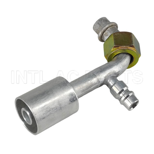 #10 90° O-RING hose fitting quick joint Al joint with Al jacket R134 valve FOR A20-1/2A Hose