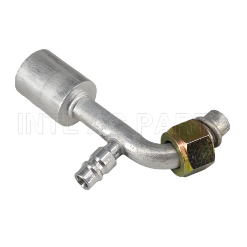 #10 90° O-RING hose fitting quick joint Al joint with Al jacket R134 valve FOR A20-1/2A Hose