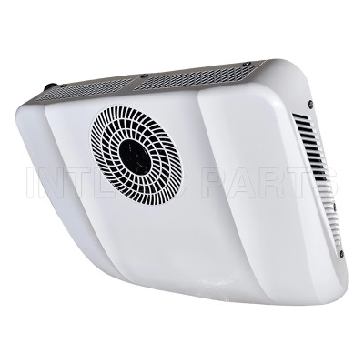 Top-mounted all-in-one car air conditioner electric truck heating and cooling car air conditioner Optimized version Smart battery 6 speeds WHITE 12V