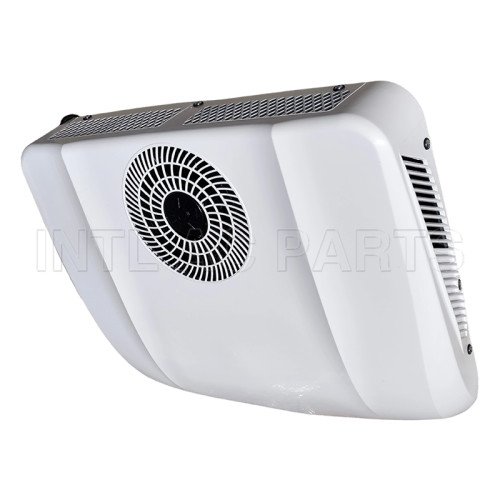 Top-mounted all-in-one car air conditioner electric truck heating and cooling car air conditioner Optimized version Smart battery 6 speeds WHITE 12V