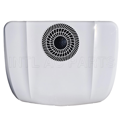 Top-mounted all-in-one car air conditioner electric truck heating and cooling car air conditioner Optimized version Smart battery 6 speeds WHITE 12V