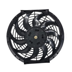12 inch 24V 80W squre frame with 10 crooked blade AC condenser fan