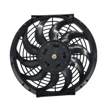 12 inch 24V 80W squre frame with 10 crooked blade AC condenser fan