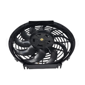 12 inch 24V 80W squre frame with 10 crooked blade AC condenser fan