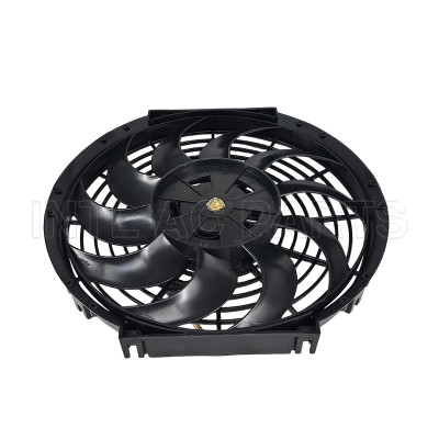12 inch 24V 80W squre frame with 10 crooked blade AC condenser fan