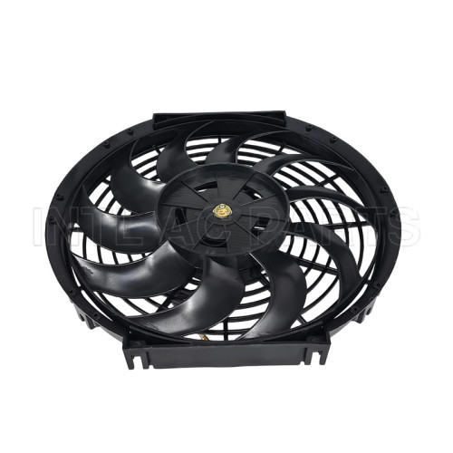 12 inch 24V 80W squre frame with 10 crooked blade AC condenser fan