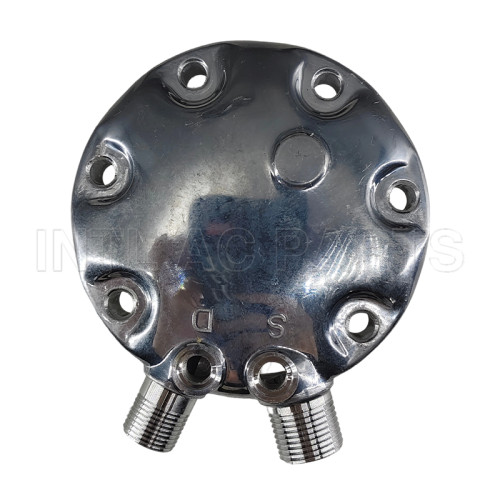 Sanden FC SD7H15 Compressor Back Cover Vertical 8 and 10 O-Ring Cylinder Head 82D042557MA