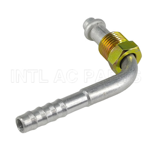 Universal New A/C compressor Fitting Aluminum #6 90° O-RING Iron outer screw