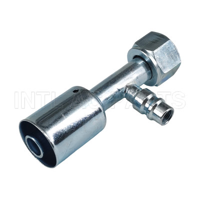 #10 Straight O-RING Iron joint with iron jacket R134a high & low pressure valve auto air conditioning hose fitting