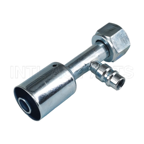 #10 Straight O-RING Iron joint with iron jacket R134a high & low pressure valve auto air conditioning hose fitting