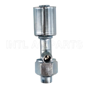 #10 Straight O-RING Iron joint with iron jacket R134a high & low pressure valve auto air conditioning hose fitting