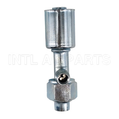 #10 Straight O-RING Iron joint with iron jacket R134a high & low pressure valve auto air conditioning hose fitting