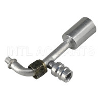 #5 90°O-Ring Hose Fitting Alumium  joint with Alumium  jacket R134a high & low pressure valve