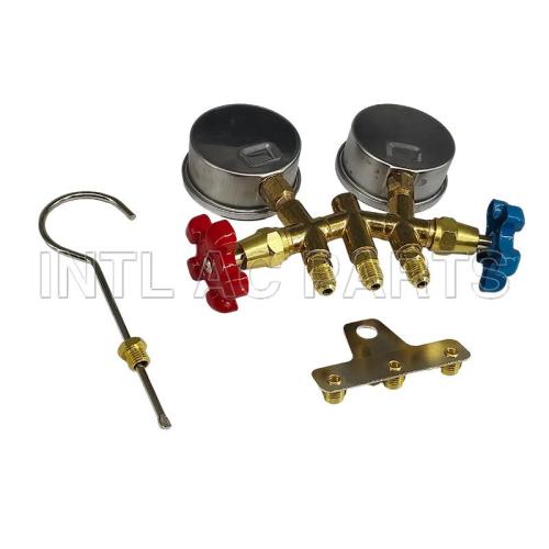 High quality copper body for R22 R404 R134 R410 Manifold gauge set