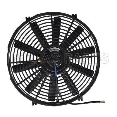 Car Ac Cooling Fan 14 inch 24V 80W squre frame with 10 straight blade