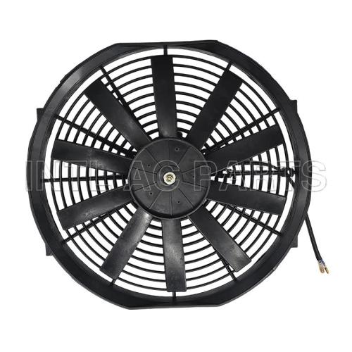 Car Ac Cooling Fan 14 inch 24V 80W squre frame with 10 straight blade