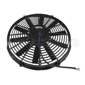 Car Ac Cooling Fan 14 inch 24V 80W squre frame with 10 straight blade