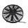 Car Ac Cooling Fan 14 inch 24V 80W squre frame with 10 straight blade