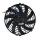 9 inch 12V 120W round frame with 10 crooked blade air conditioning electronic motor fan