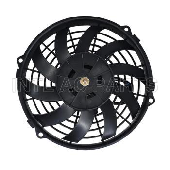 9 inch 12V 120W round frame with 10 crooked blade air conditioning electronic motor fan