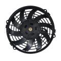 9 inch 12V 120W round frame with 10 crooked blade air conditioning electronic motor fan
