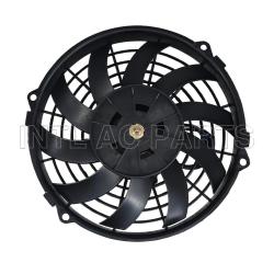 9 inch 12V 120W round frame with 10 crooked blade air conditioning electronic motor fan