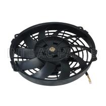 9 inch 12V 120W round frame with 10 crooked blade air conditioning electronic motor fan