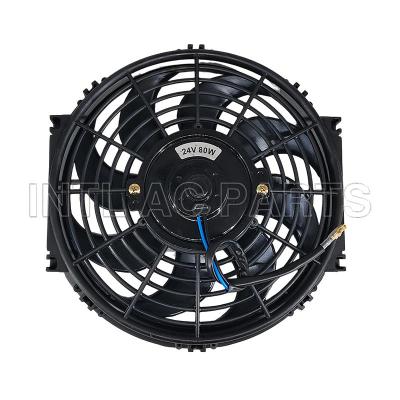 10 inch 24V 80W cooling fan square frame with 8  crooked blade