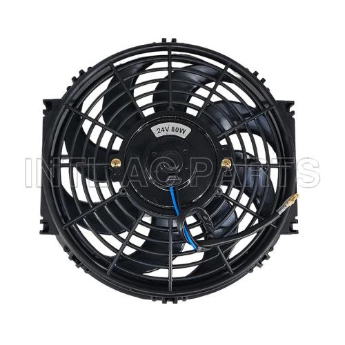 10 inch 24V 80W cooling fan square frame with 8  crooked blade
