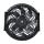 10 inch 24V 80W cooling fan square frame with 8  crooked blade