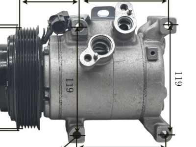 RS11 6PK 117-121MM 12V auto a/c compressor for HYUNDAI I10 97701-A3001