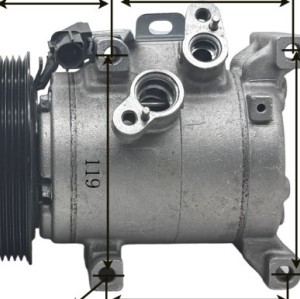 RS11 6PK 117-121MM 12V auto a/c compressor for HYUNDAI I10 97701-A3001