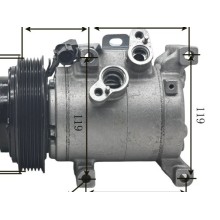 RS11 6PK 117-121MM 12V auto a/c compressor for HYUNDAI I10 97701-A3001