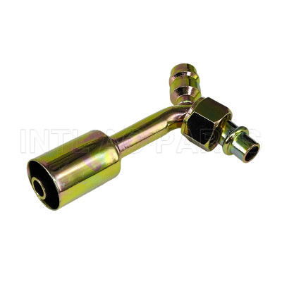 Hose Fitting #8 90° O-Ring Iron joint with iron jacket R134a high & low pressure valve