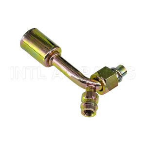 Hose Fitting #8 90° O-Ring Iron joint with iron jacket R134a high & low pressure valve