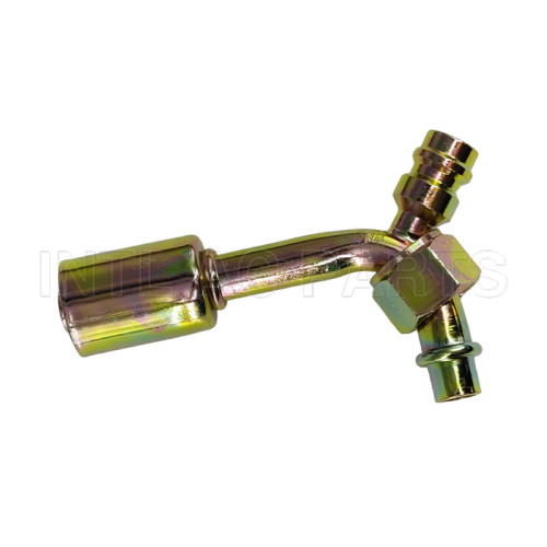 Hose Fitting #8 90° O-Ring Iron joint with iron jacket R134a high & low pressure valve