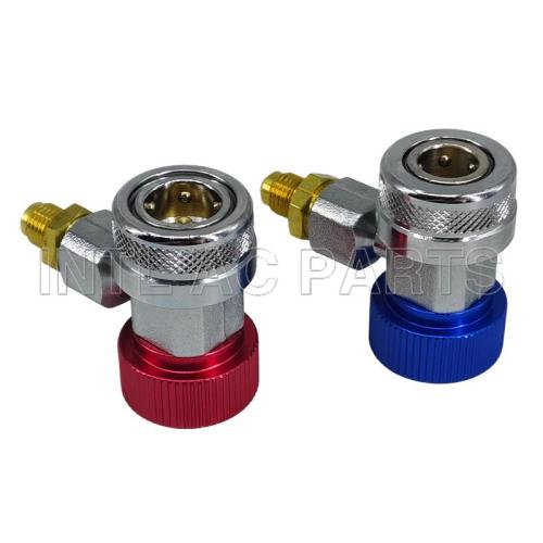 Aluminum Manifold Gauge Hose and Coupler Set Ordinary 134A Adjustable Quick Connector